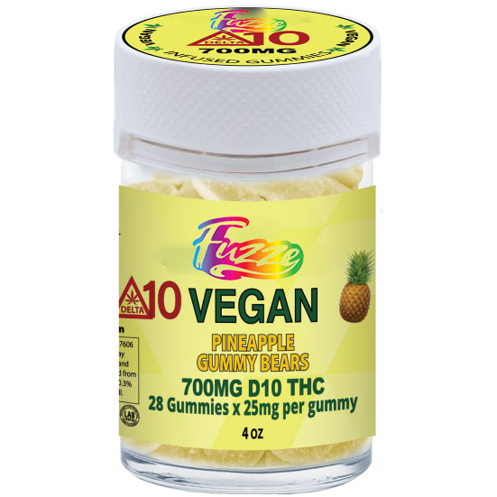 VEGAN GUMMIES - EDIBLES Delta 10 | Vegan Pineapple 700mg