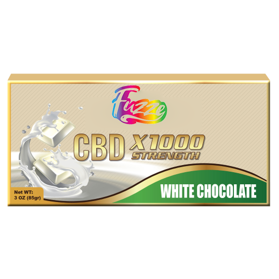CHOCOLATES EDIBLES Fuzze CBD Chocolate – White Chocolate x1000