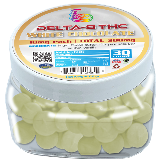 DELTA8 CHOCOLATES - EDIBLES White Chocolate Bites 300mg