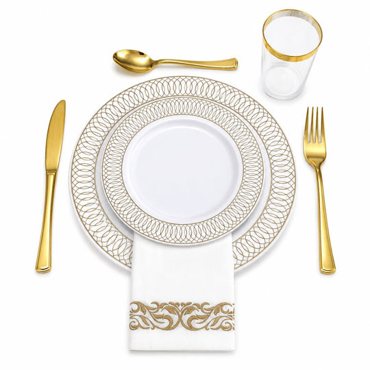 Dinnerware 25 Decorative Solid Border Dining Set