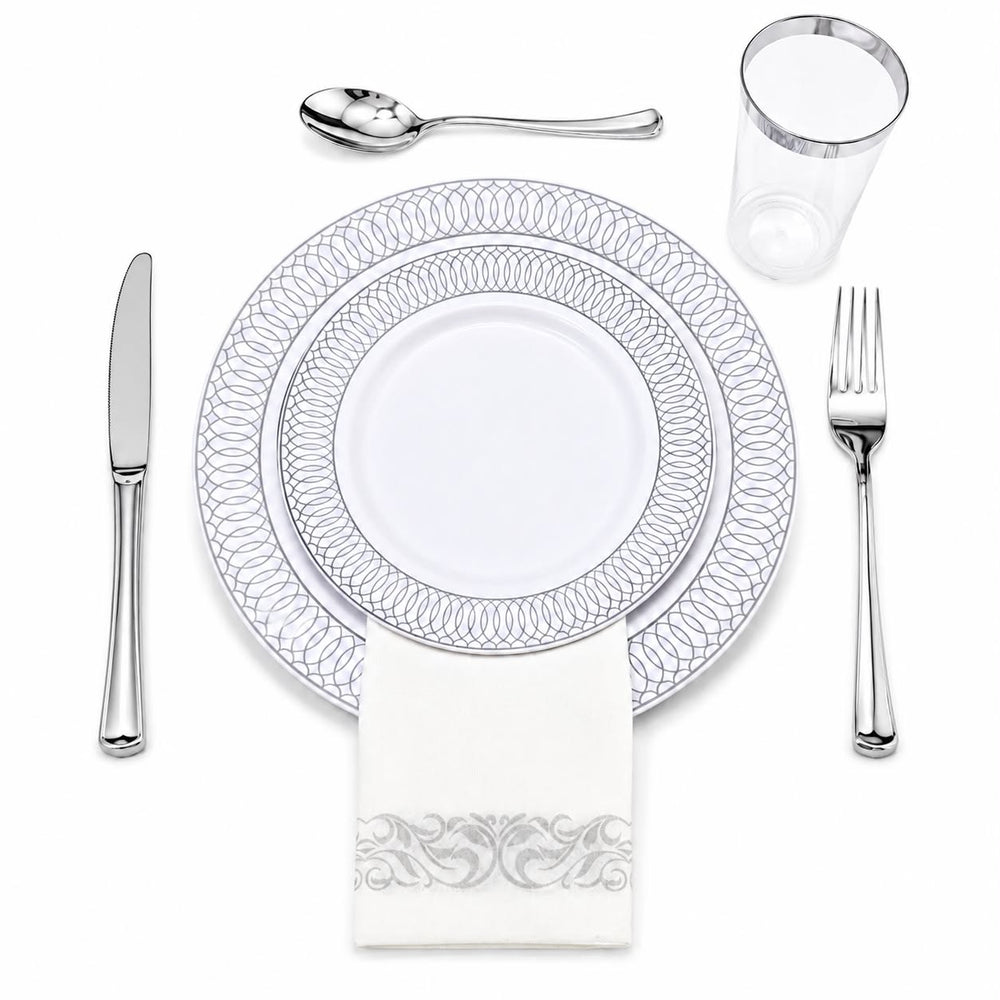 Dinnerware 25 Decorative Solid Border Dining Set
