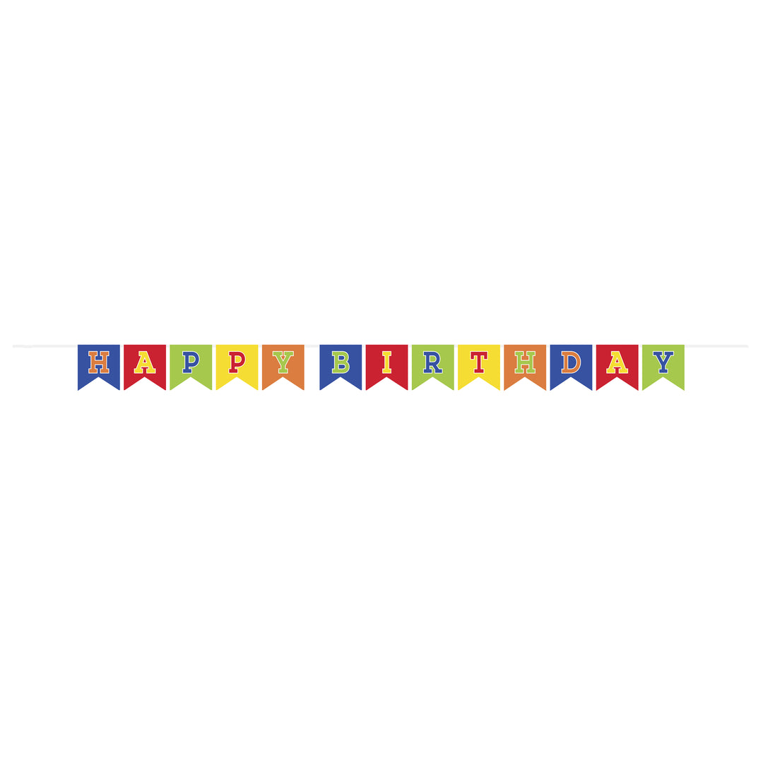 Party Supplies Bold Birthday Flag Banner, 8 Ft, 1ct