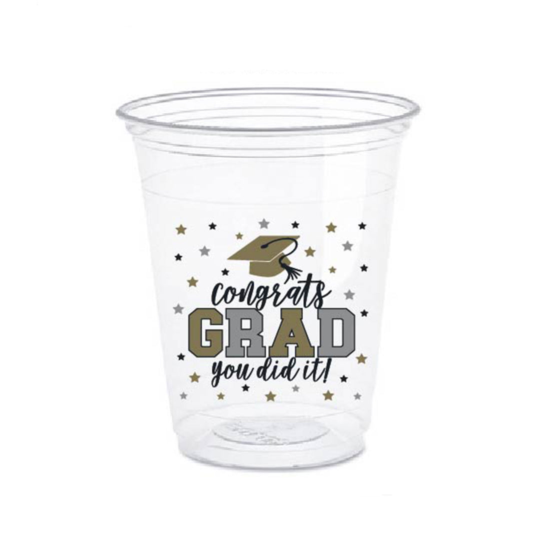 Party Supplies Graduation Plastic 16oz Cups, 8ct