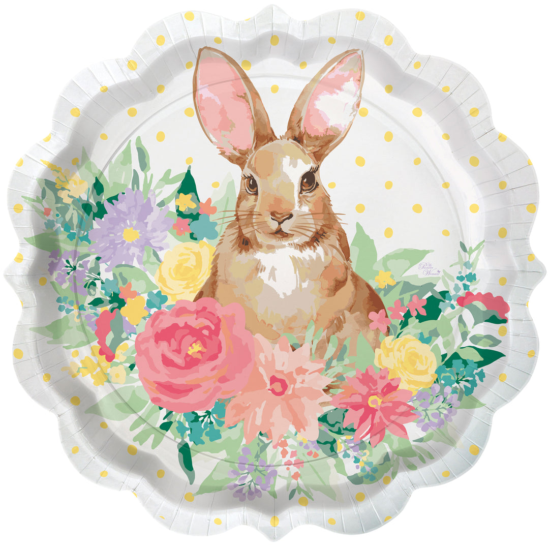 Party Supplies Pioneer Woman Easter Bunny Paper Dinner Plates, 11.5in, 8ct