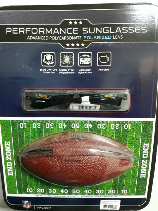 NFL Green Bay Packers Men and Boy's Sunglasses w/ Protective Football Case