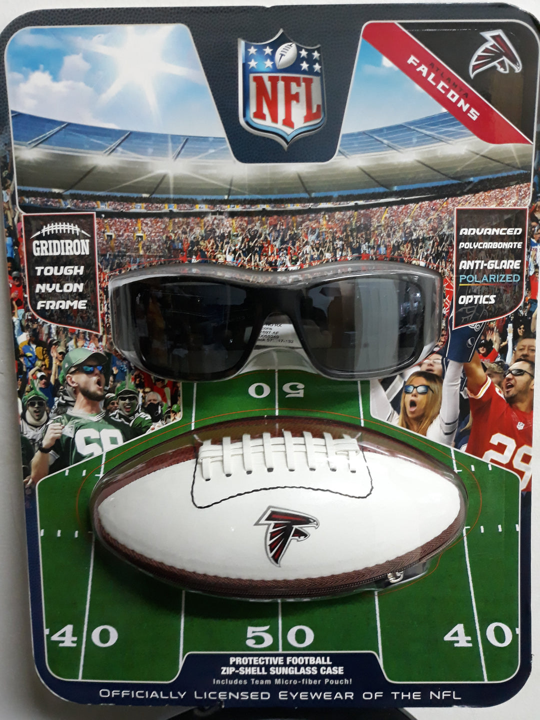 NFL Atlanta Falcons Men and Boy's Sunglasses w/ Protective Football Case