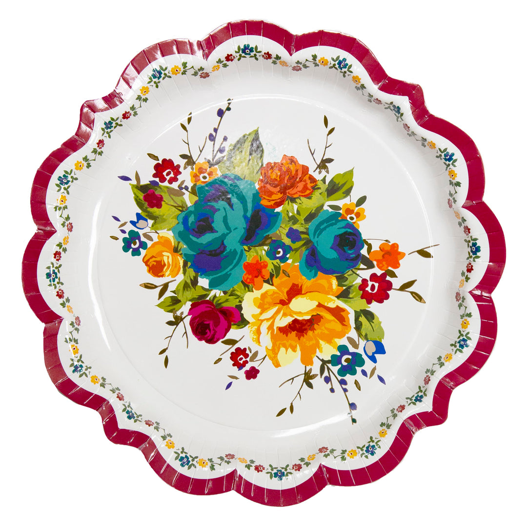 Party Supplies Thanksgiving Pioneer Woman Country Floral Paper Plates, 11.5 in, 8ct