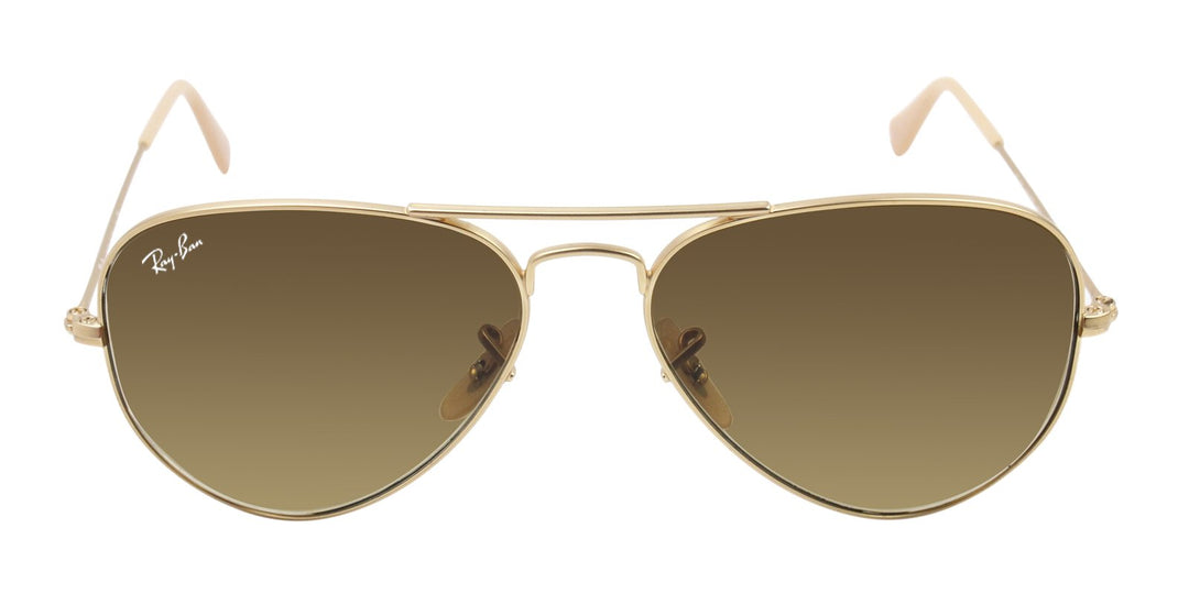 Rayban Unisex Sunglasses 112/85 Gold Frame/Brown gradient lens 58 mm