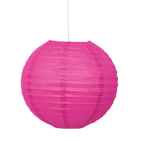 Party Supplies 10" Round Neon Pink Paper Lantern
