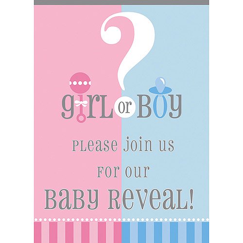Party SuppliesGender Reveal Party Invitations, 8pk