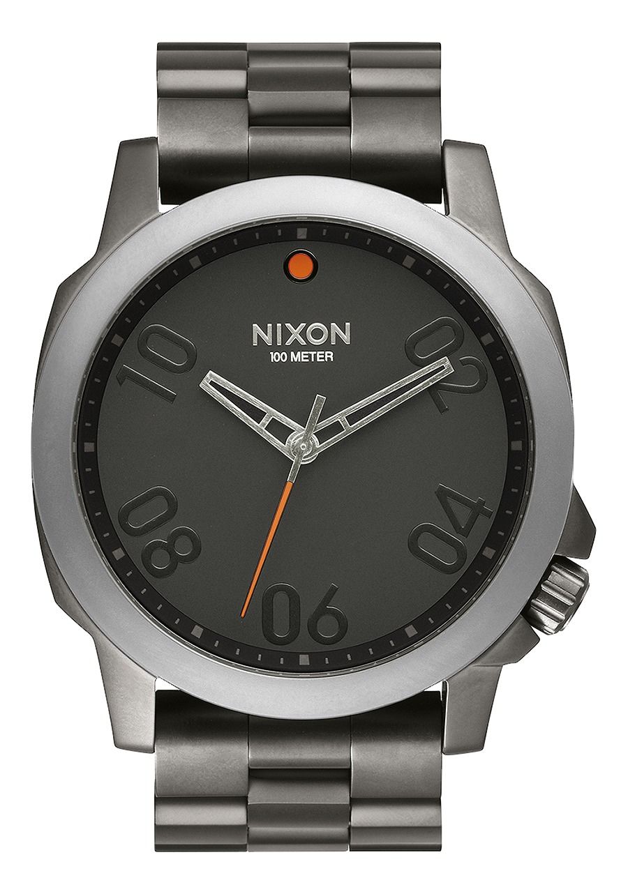 NIXON Men WATCH Gunmetal / Black A521-1531-00 RANGER 45 , 45 MM