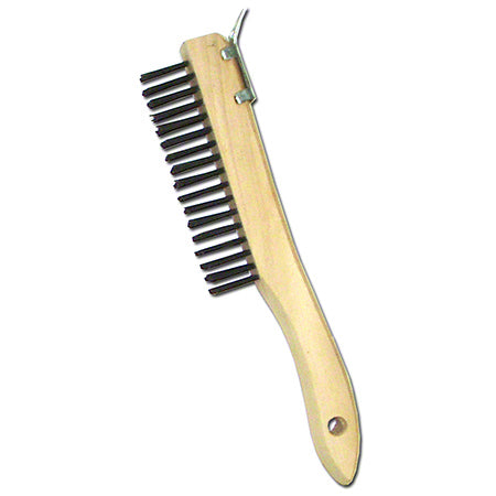 Janitorial Supplies CLEANING Abco Short Handle Wood Block Wire Brush - 10" ABCO-01710-TS