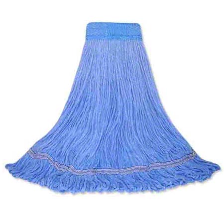 Janitorial Supplies CLEANING Abco XP Cotton Blend Looped End Mop - XL, Blue ABCO-CLM-303LB