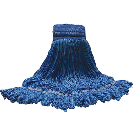 Janitorial Supplies CLEANING Abco Microfiber Looped End String Mop - Large, Blue, Wide ABCO-LM-50418LW