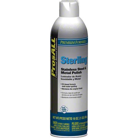 JANITORIAL SUPPLIES CHEMICALS ProsALL® Sterling™ Stainless Steel & Metal Polish-16 oz PROS-1109 STERLING