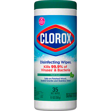 JANITORIAL SUPPLIES CHEMICALS Clorox® Disinfecting Wipes - 35 ct., Fresh Scent CLOROX-01593