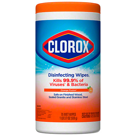 JANITORIAL SUPPLIES CHEMICALS Clorox® Disinfecting Wipes - 75 ct., Orange Fusion® CLOROX-01686CT