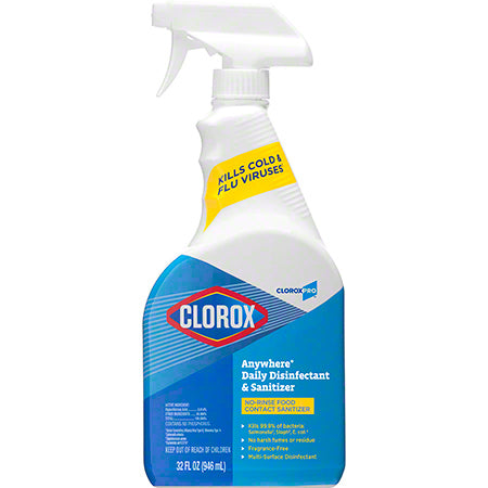 JANITORIAL SUPPLIES CHEMICALS CloroxPro™ Anywhere® Daily Disinfectant & Sanitizing Spray - 32 oz. CLOROX-01698
