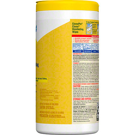 JANITORIAL SUPPLIES CHEMICALS CloroxPro® Clorox® Disinfecting Wipes - 75 ct., Lemon Fresh CLO-15948CT