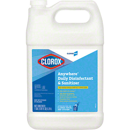 JANITORIAL SUPPLIES CHEMICALS CloroxPro™ Anywhere® Daily Disinfectant & Sanitizing Bottle - 128 oz. CLOROX-31651