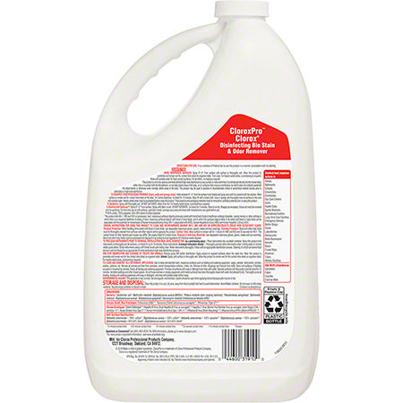 JANITORIAL SUPPLIES CHEMICALS Clorox® CloroxPro™ Disinfecting Bio Stain & Odor Remover - Gal. CLOROX-31910