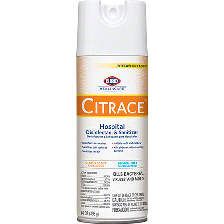JANITORIAL SUPPLIES CHEMICALS Clorox Healthcare® Citrace® Hospital Disinfectant & Sanitizer - 14 oz. CLO-49100