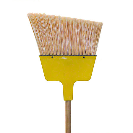 Janitorial Supplies CLEANING Large 12" Nylon Fiber Angle Broom w/48" Wood Handle ABCO-BR-1024WH
