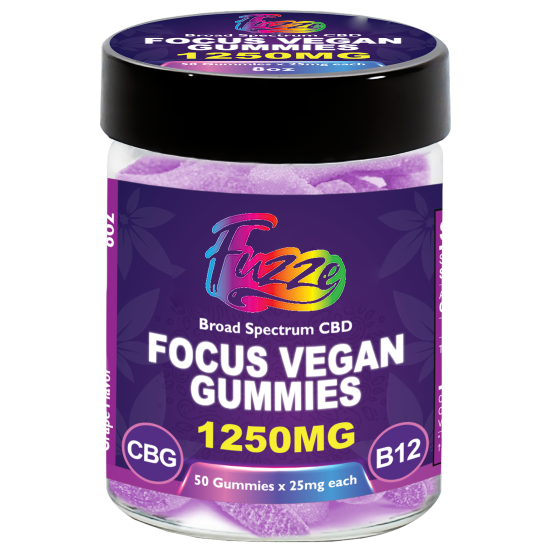 VEGAN GUMMIES - EDIBLES Broad Spectrum Vegan | Focus Gummies AM 1250mg