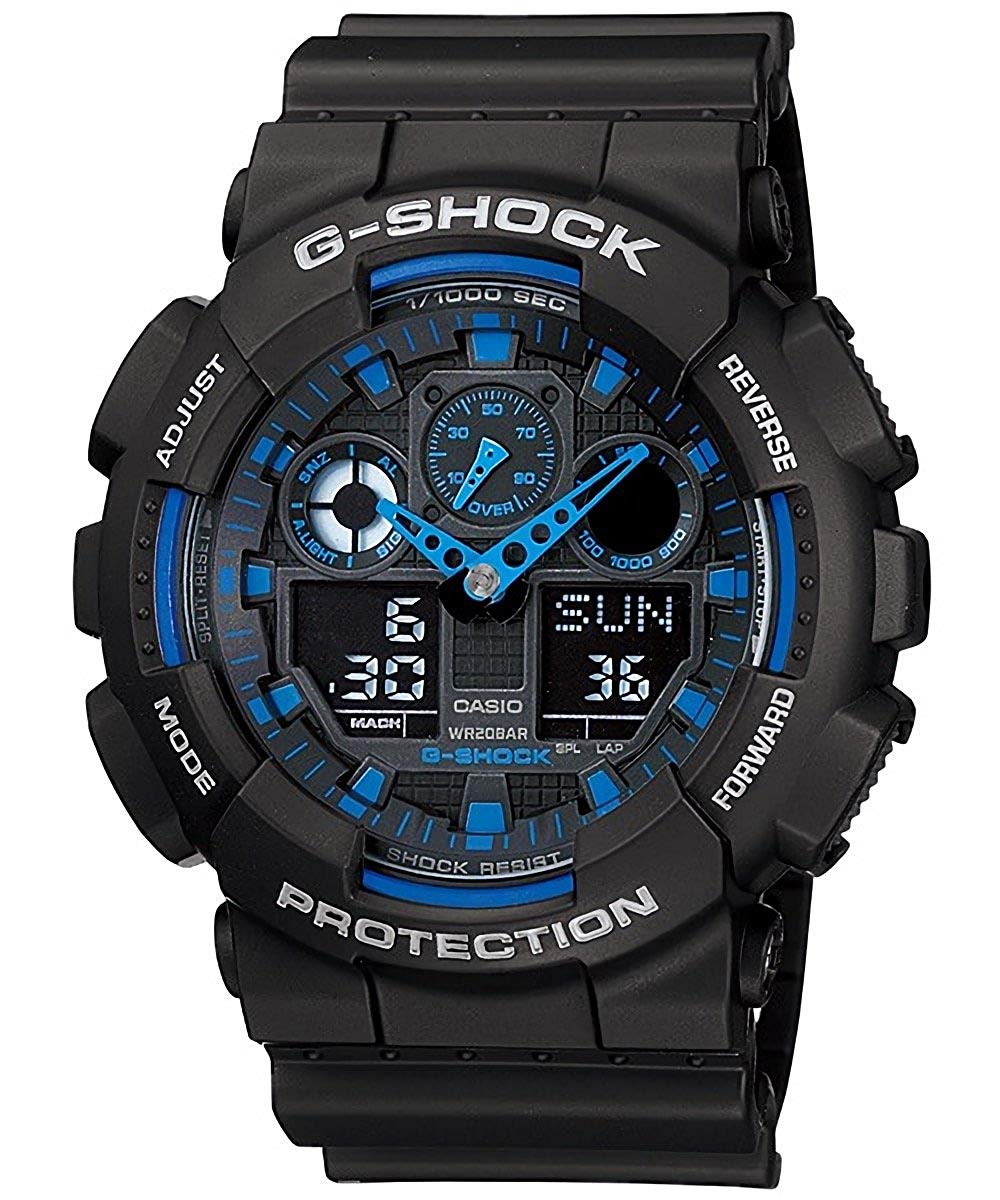 Casio G-Shock Analog-Digital Blue Dial Men's Watch - GA100-1A2DR (G271
