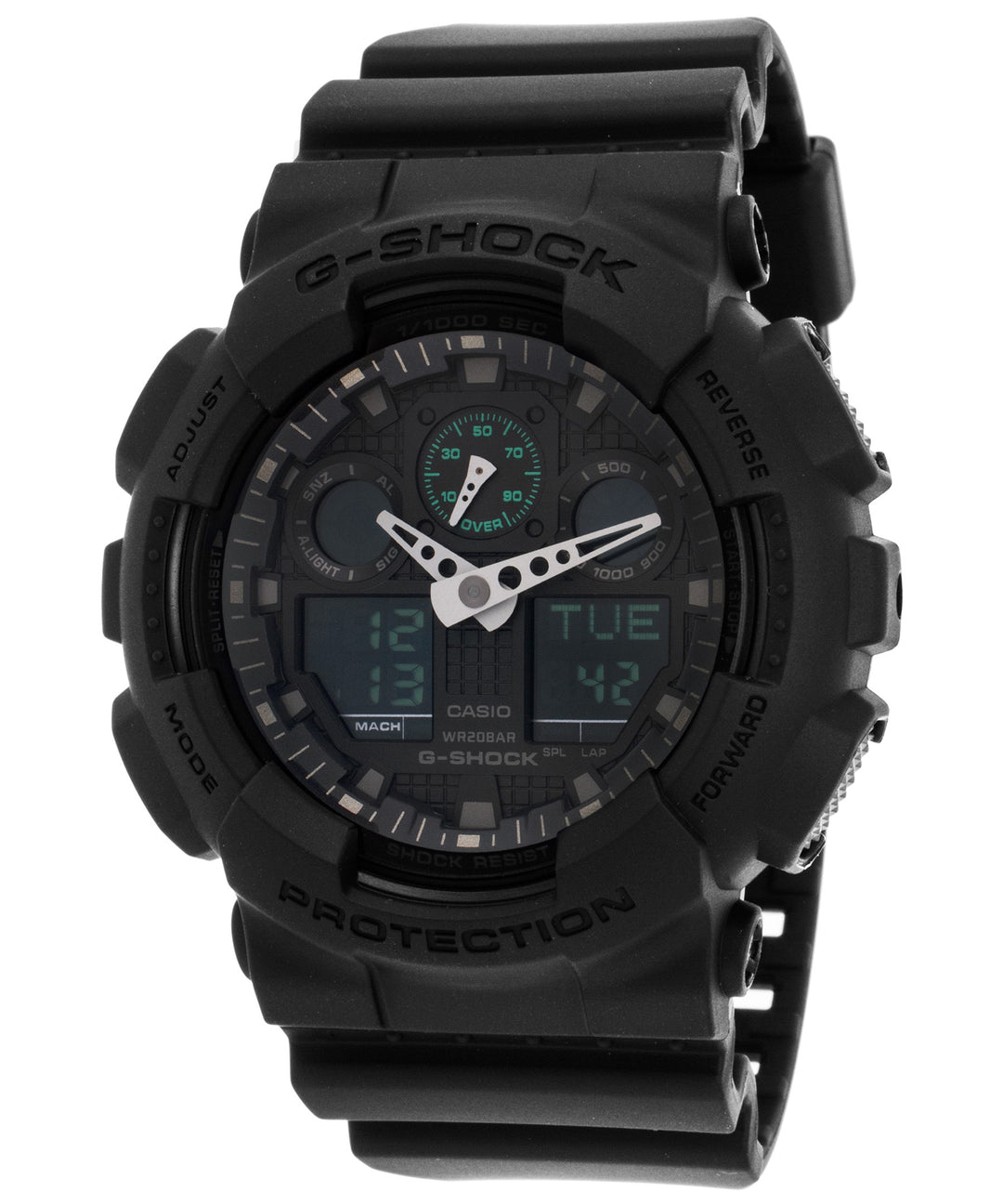 G-Shock Black Dial Black Resin Men's Watch GA-100MB-1A
