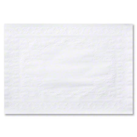 Food Service Hoffmaster® White Classic Embossed Placemat - 10" x 14" HFM-601SE1014