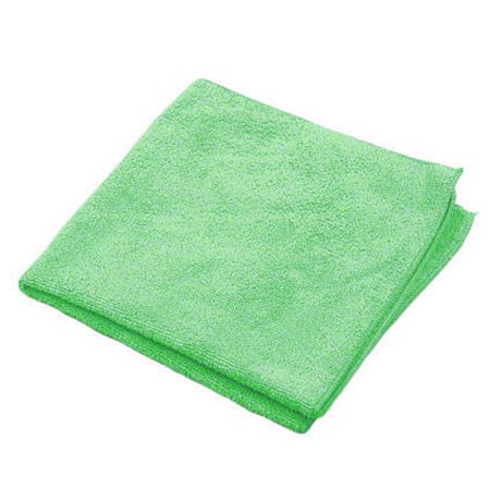 Janitorial Supplies CLEANING MicroWORKS® Standard Microfiber Towel - 16" x 16", Green HOS-2502-G-DZ