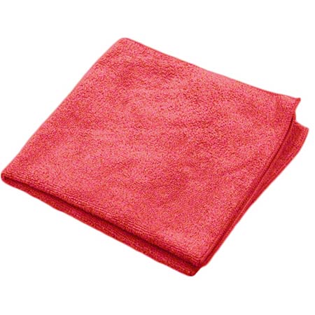 Janitorial Supplies CLEANING MicroWORKS® Standard Microfiber Towel - 16" x 16", Red HOS-2502-R-DZ