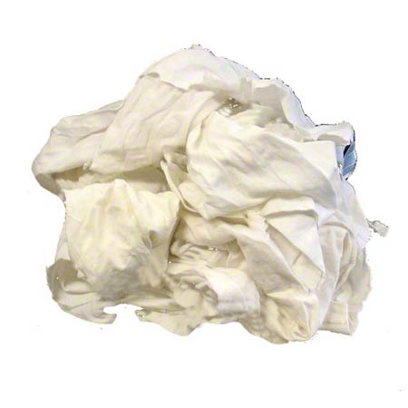 Janitorial Supplies CLEANING HOSPECO® White T-Shirt Rags - 50 lb. HOS-340-50