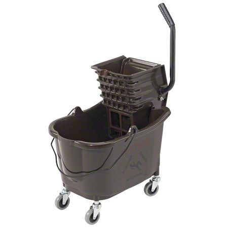 Janitorial Supplies CLEANING Janico Mop Bucket & Side Press Wringer Combo - Bronze JAN-1010BR
