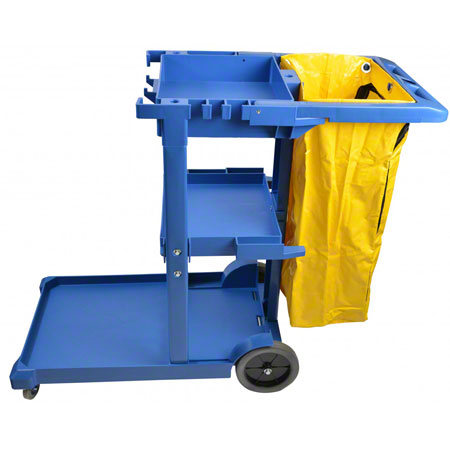 Janitorial Supplies CLEANING Janico Janitor Cart - Blue JAN-1050BL