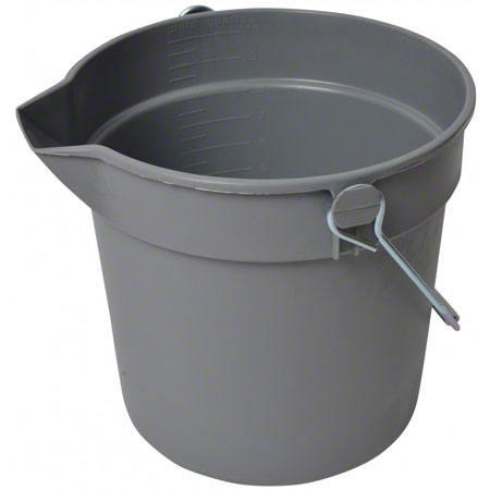 Janitorial Supplies CLEANING Janico 10 Qt. Pail - Grey JAN-1210GY