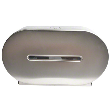Janitorial Supplies Paper Janico Twin 9" Toilet Paper Dispenser - Stainless Steel JAN-2513