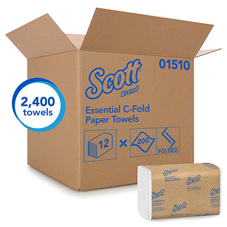 Janitorial Supplies Paper Scott® Essential C-Fold Towel - 10.125" x 13.15" KIM-01510