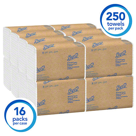 Janitorial Supplies Paper Scott® Essential Multi-Fold Towel - 9.2" x 9.4", White KIM-01840