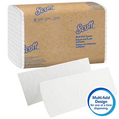 Janitorial Supplies Paper Scott® Essential Multi-Fold Towel - 9.2" x 9.4", White KIM-01840