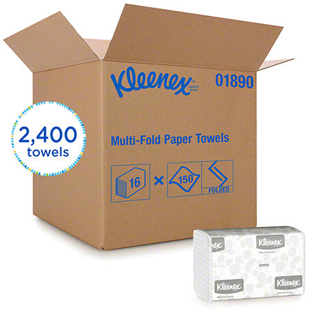 Janitorial Supplies Paper Kleenex® Multifold Paper Towel - 9.2" x 9.4", White KIM-01890