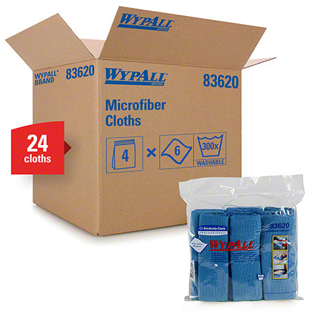 Janitorial Supplies CLEANING WypAll® Reusable Microfiber Cloth - 15.75" x 15.75", Blue KIM-83620