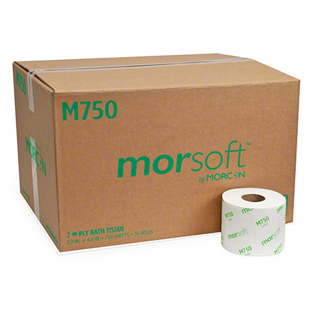 Janitorial Supplies Paper Morcon® Morsoft® 2 Ply Bath Tissue - 3.9" x 4.0" MOR-M750