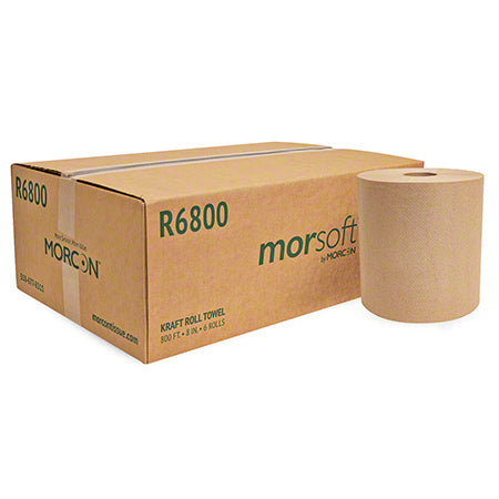 Janitorial Supplies Paper Morcon® Morsoft® Hardwound Towel - 8" x 800', Kraft MOR-R6800
