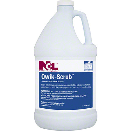 JANITORIAL SUPPLIES CHEMICALS NCL® Qwik-Scrub Scrub & Recoat Cleaner - Gal. NCL-0955-29