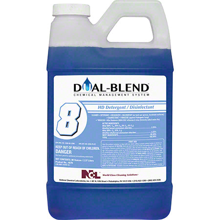 JANITORIAL SUPPLIES CHEMICALS NCL® Dual-Blend® 8 HD Detergent/Disinfectant - 80 oz. NCL-5078-24