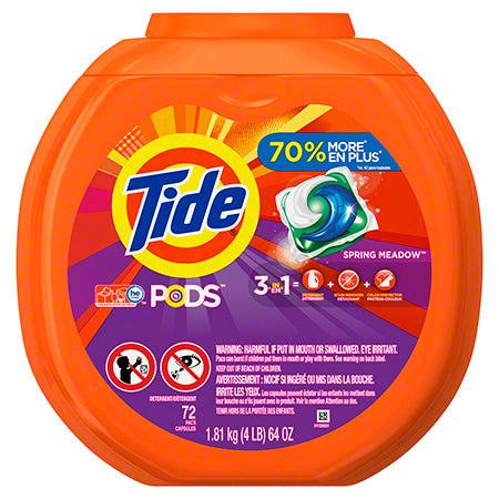 JANITORIAL SUPPLIES CHEMICALS P&G Tide® PODS Laundry Detergent - 72 ct., Spring Meadow PGC-50978CT