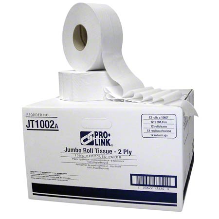 Janitorial Supplies Paper PRO-LINK® Jumbo Roll Toilet Tissue - 1000' PRL-V-JT1002A