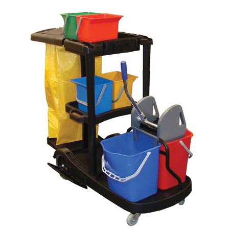 Janitorial Supplies CLEANING PRO-LINK® Microfiber Custodian Cart PRL-GS-MJC2144